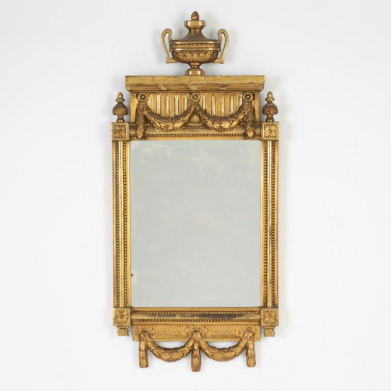 A Gustavian mirror, 1780s.