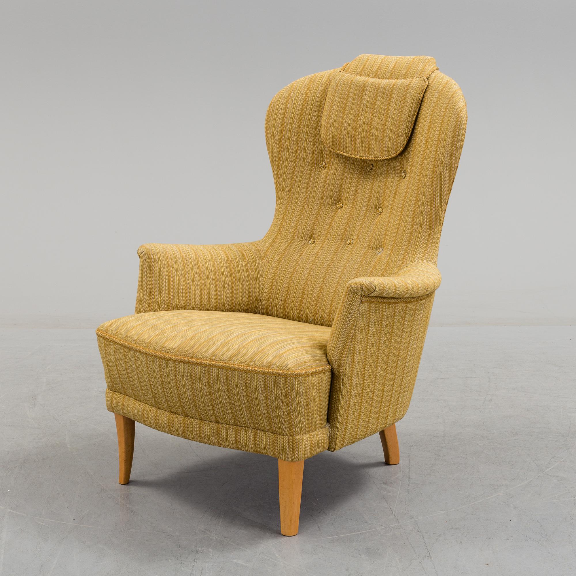 CARL MALMSTEN, fåtölj "Farmor", 1900-talets andra hälft.