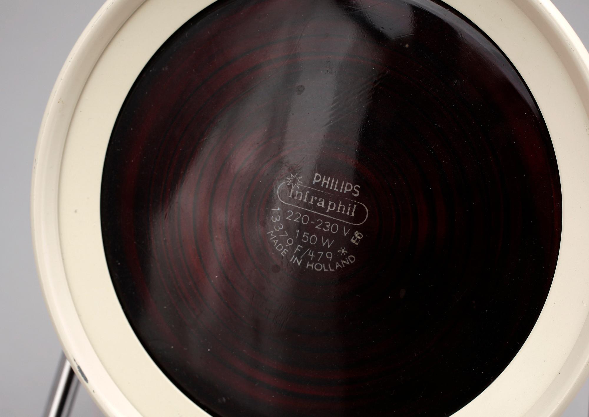 SOLLAMPA, modell kl 7500, Philips, Holland, 1952.