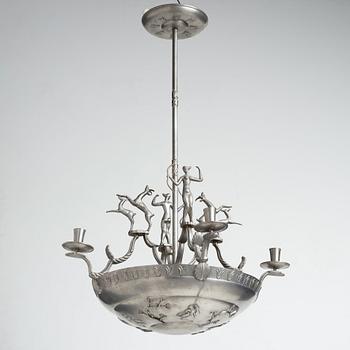 Nils Fougstedt, ljuskrona, Firma Svenskt Tenn, Stockholm 1930.