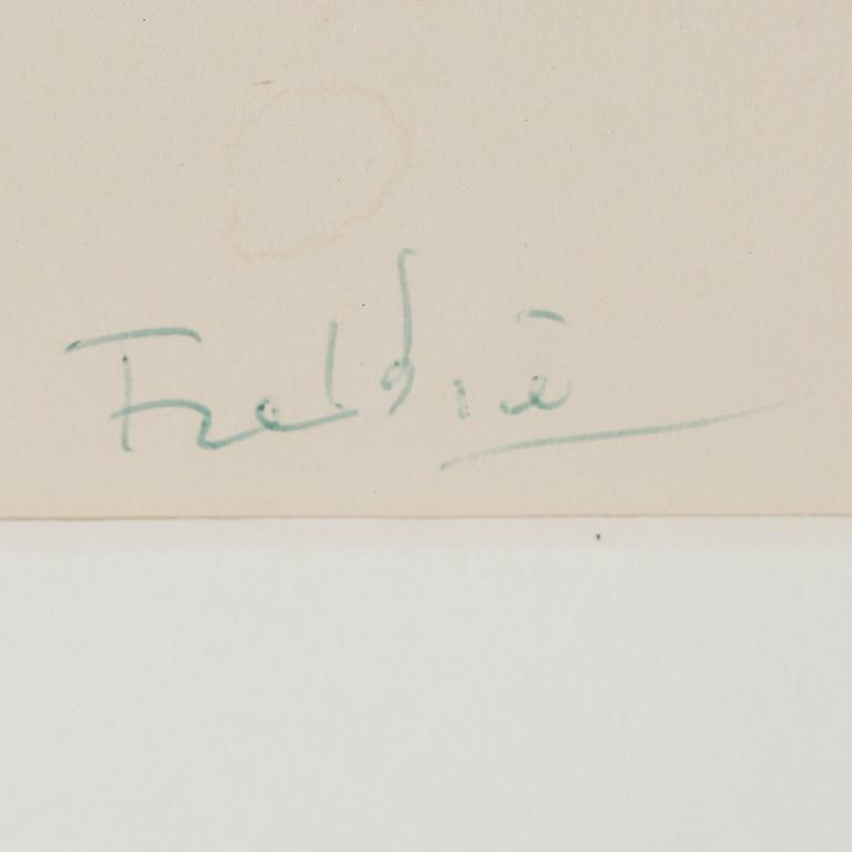WILHELM FREDDIE, teckning, signerad och daterad -62.