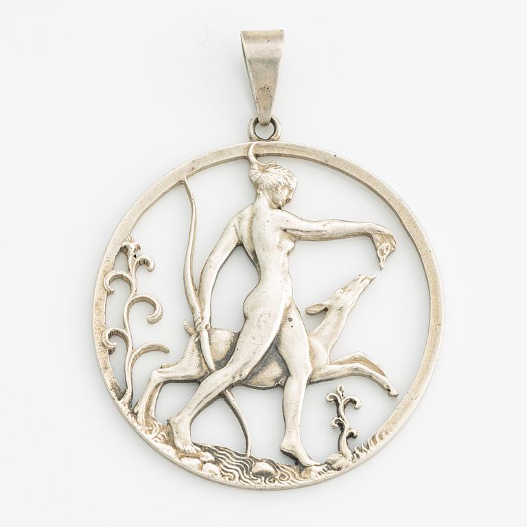 hänge, silver, Stockholm 1946.