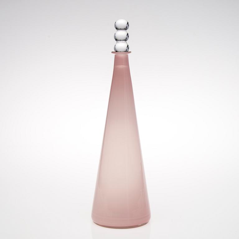 FLASKA, glas, "Tzarina", signerad Nanny Still, Riihimäen Lasi.