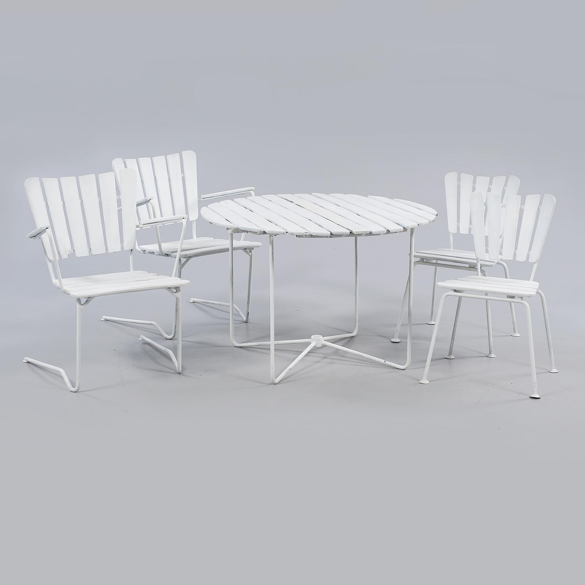 TRÄDGÅRDSGRUPP, 5 delar, 1900-talets andra hälft.