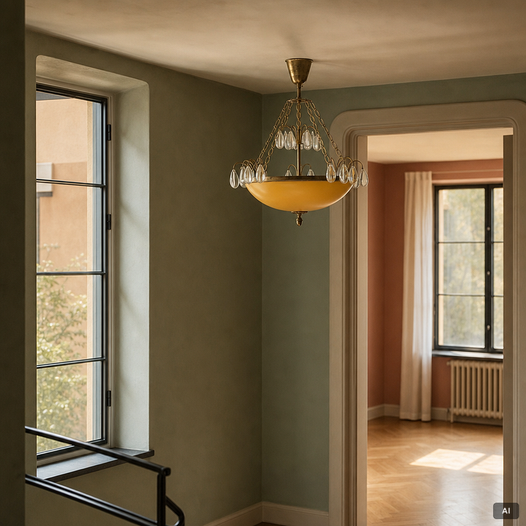 Bertil Brisborg, a ceiling lamp model 32072, Nordiska Kompaniet, 1940s.