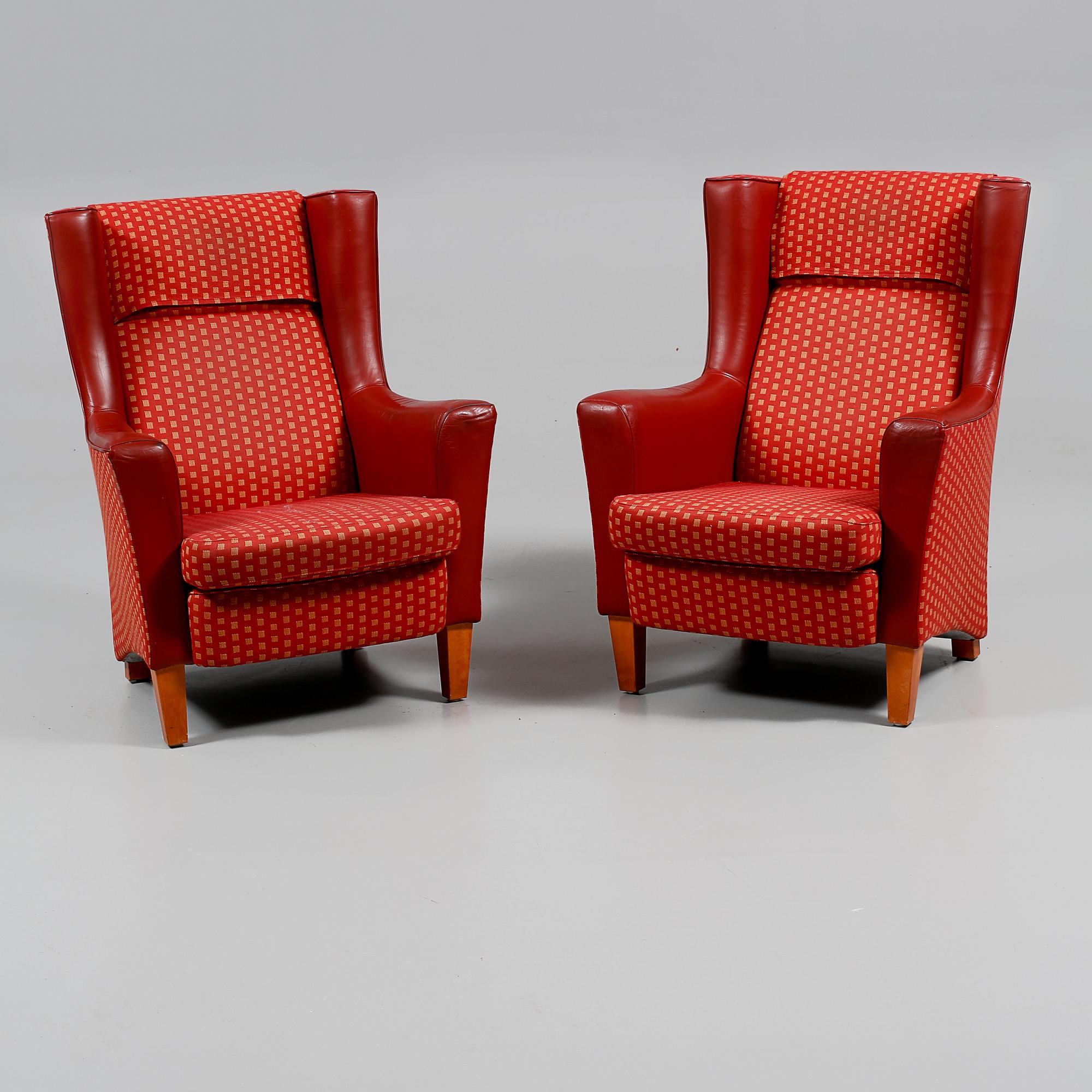 FÅTÖLJER, ett par, 1900-talets andra hälft.