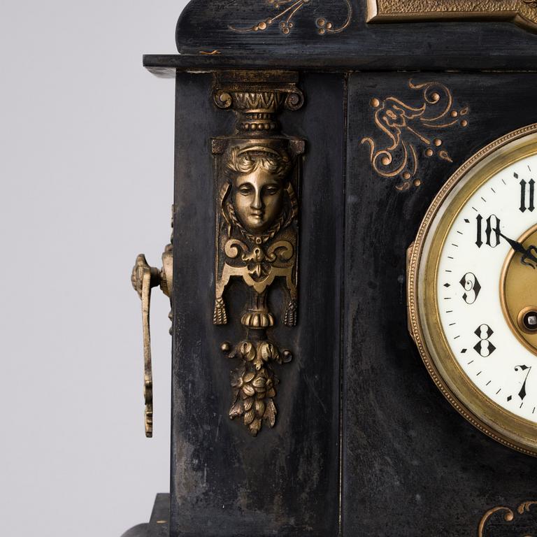 A Japy Frères mantel clock, late 19th Century.