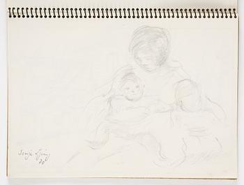 Lotte Laserstein, 4 skissböcker med blyertsteckningar.