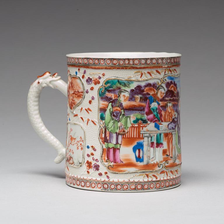 A large famille rose tankard, Qing dynasty, Qianlong (1736-95).