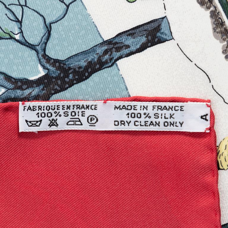 Hermès, scarf "L'Hiver en Poste".