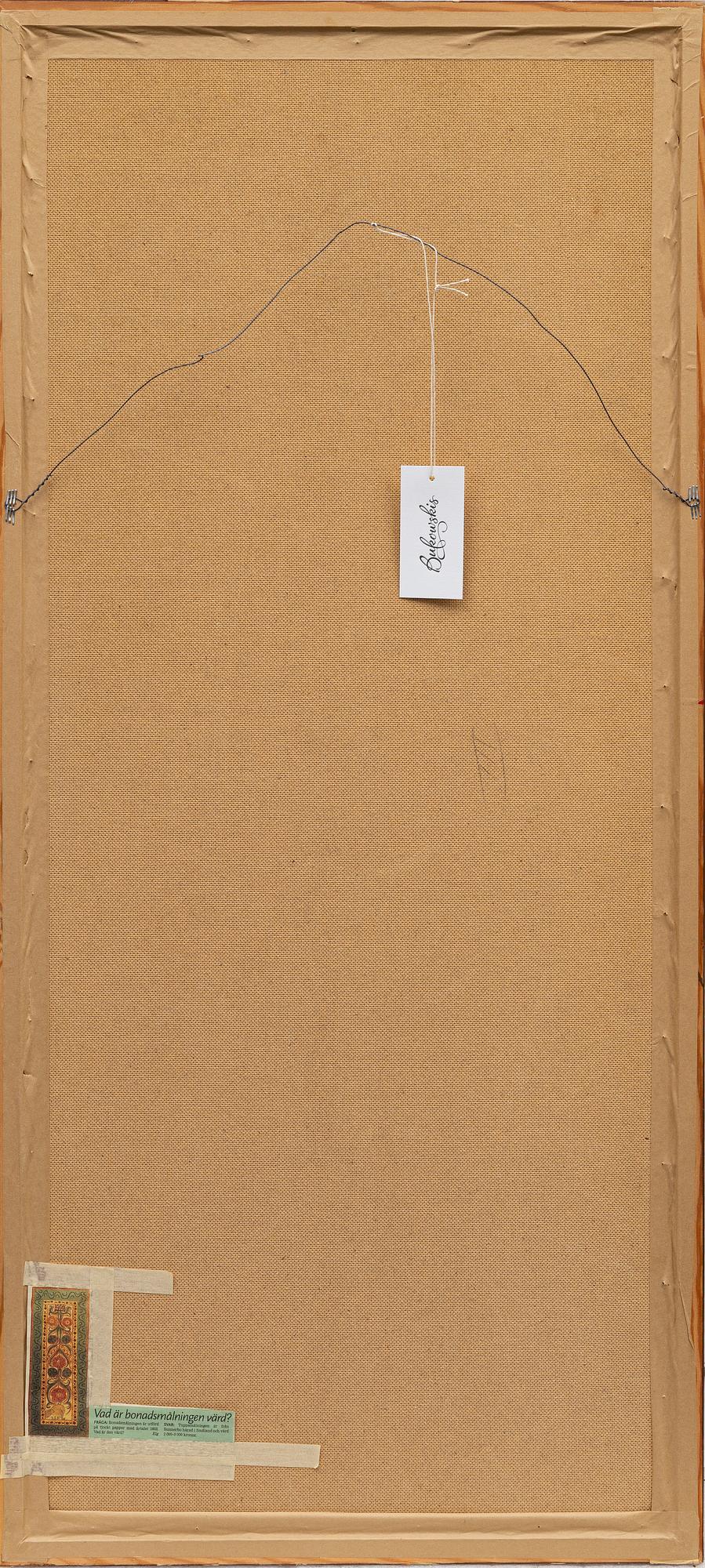 Bonadsmålning, s.k tuppamålning, Sunnerboskolan, Småland, 1800-talets första hälft.