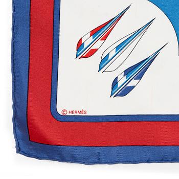 Hermès, two scarves "Arcs en Ciel" and "Mors & Filets".