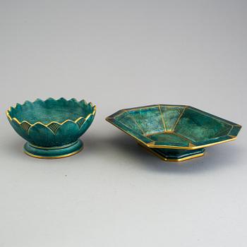 Two ceramic bowls by Josef Ekberg, Gustavsberg.