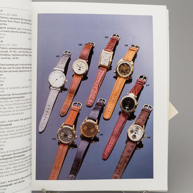 KLOCKLITTERATUR, 9 st, bl.a. Automatic-Armbanduhren aus der Schweiz: Uhren, die sich selber aufziehen.