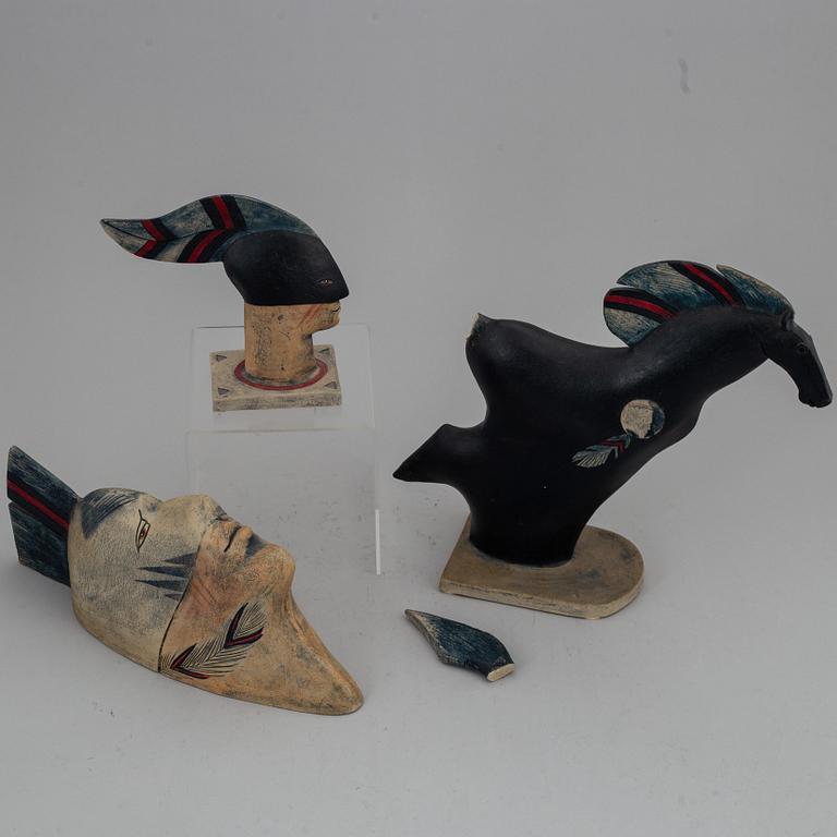 BJÖRN NYBERG, sculptures, 3, signed.