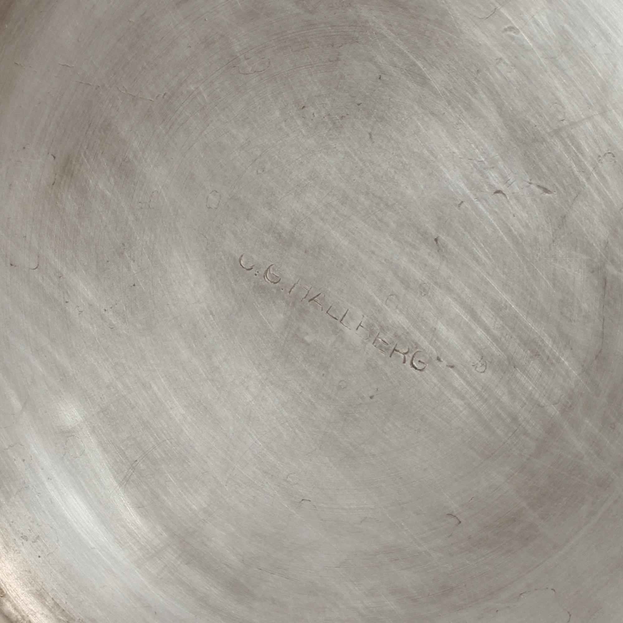 KANNA, nysilver, troligtvis Sylvia Stave för CG Hallberg, Stockholm, 1930-tal.