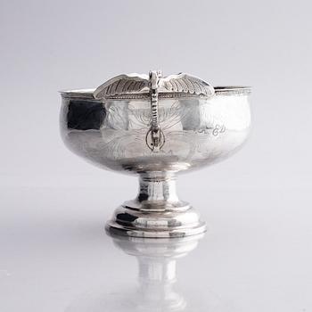 A Swedish 18th century silver bowl, mark of Christoffer Bauman, Hudiksvall 1795.
