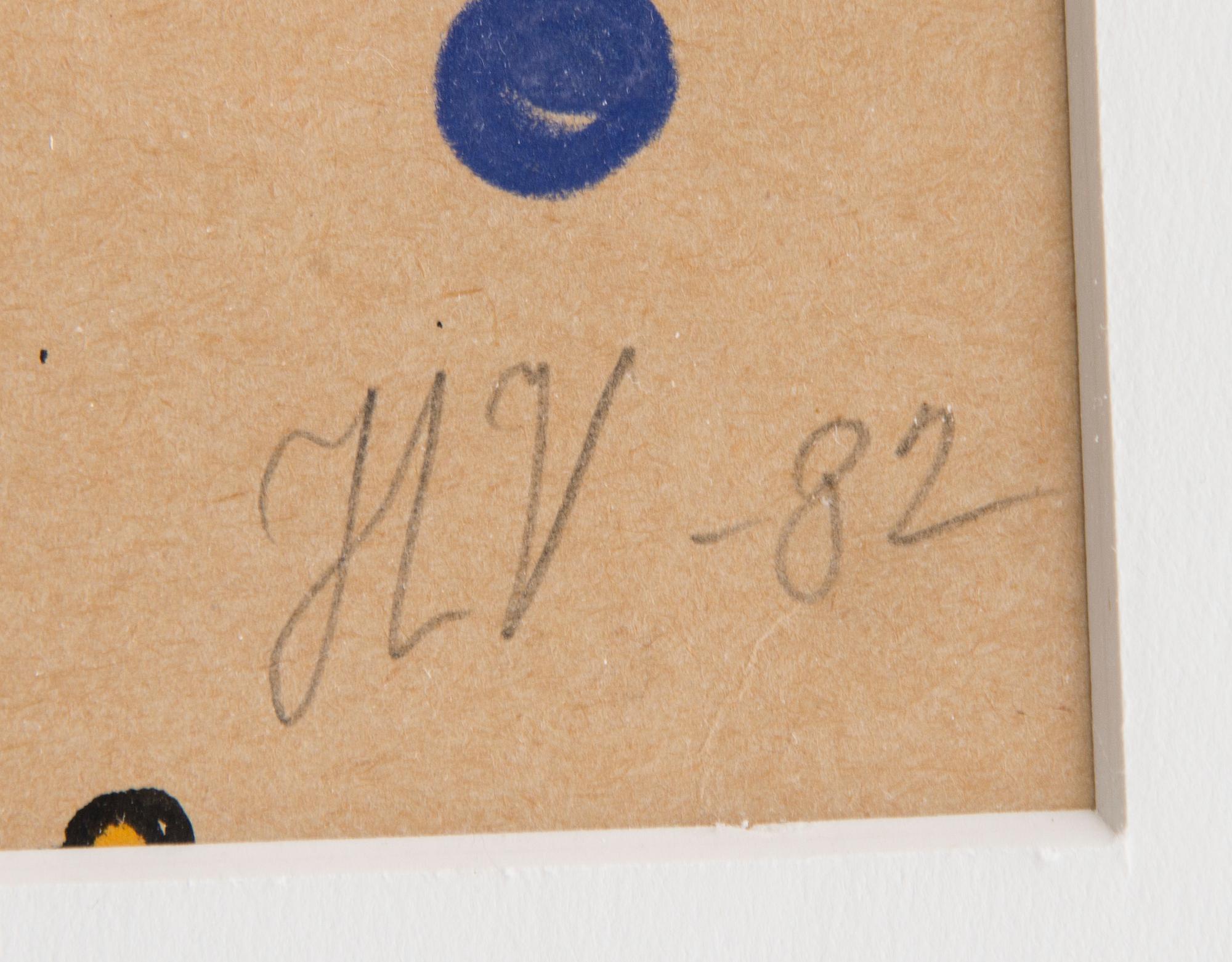 HANNU VÄISÄNEN, blandteknik på papper, signerad och daterad -82.