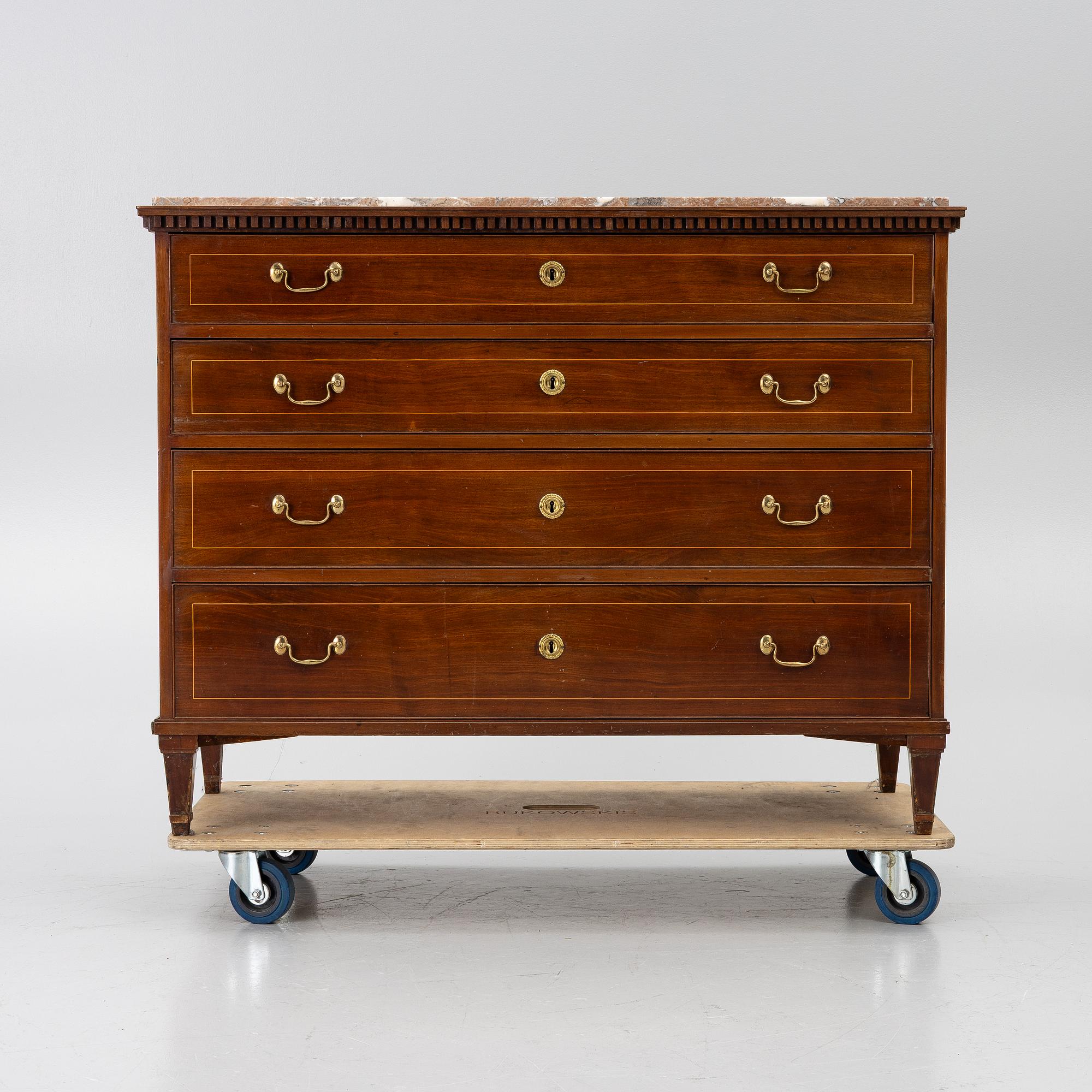 Writing desk, Late Gustavian Stockholm work by Isac Löfgren (master 1804–1816),