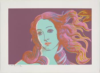 Andy Warhol, "Venus", ur: "Details of renaissance paintings (Sandro Botticelli, Birth of Venus, 1482)".