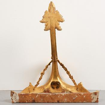 A rococo giltwood and marble console table, Stockholm, later part 18th century.