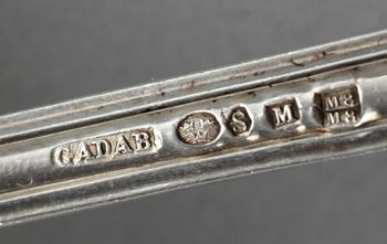 BESTICK, 155 st. Silver "Sachsisk" div mästare o år bl a GADAB. Ca 7070 g.