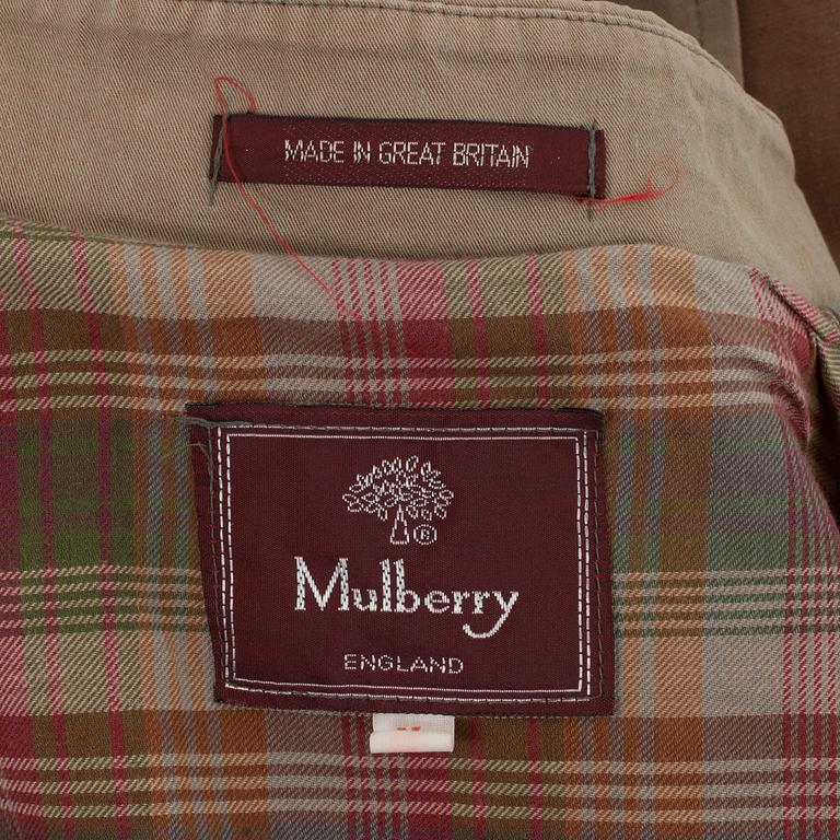 MULBERRY, a beige cotton coat. Size M.