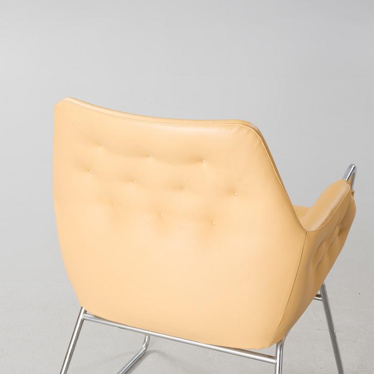 Four "Mirja" armchairs, designed by Bruno Mathsson for Dux, second half of the 20th century.