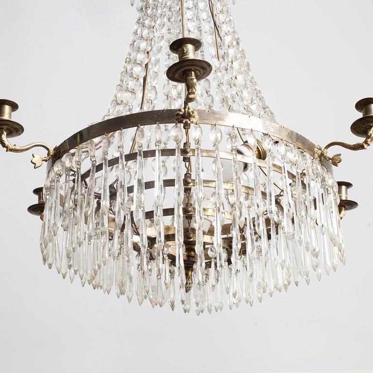 Chandelier, circa 1900, Gustavian style.