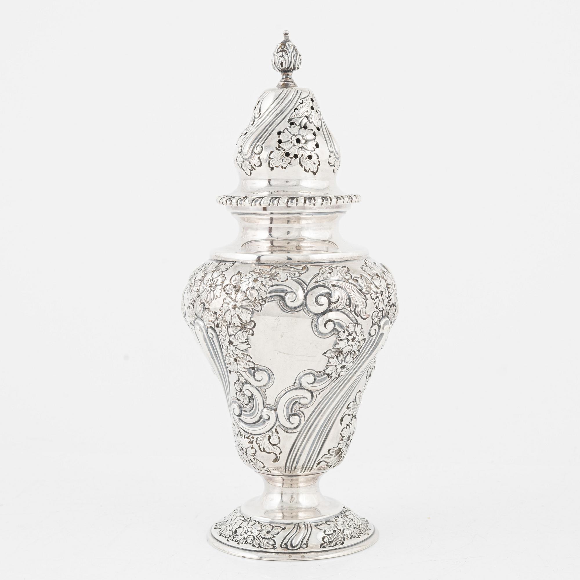 Charles Stuart Harris, sockerruska, silver, London 1902. Nyrokoko.