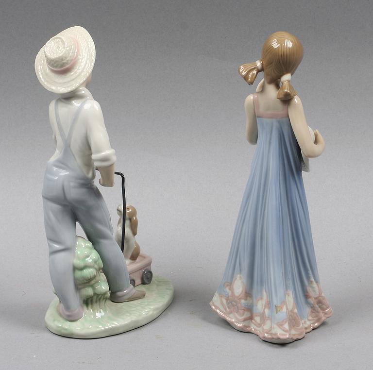 FIGURINER, 2 st, porslin, Lladro.