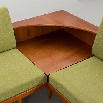 A CORNER SOFA BY KNUT SAETER, FOR  VATNE MÖBLER AS NORWAY.