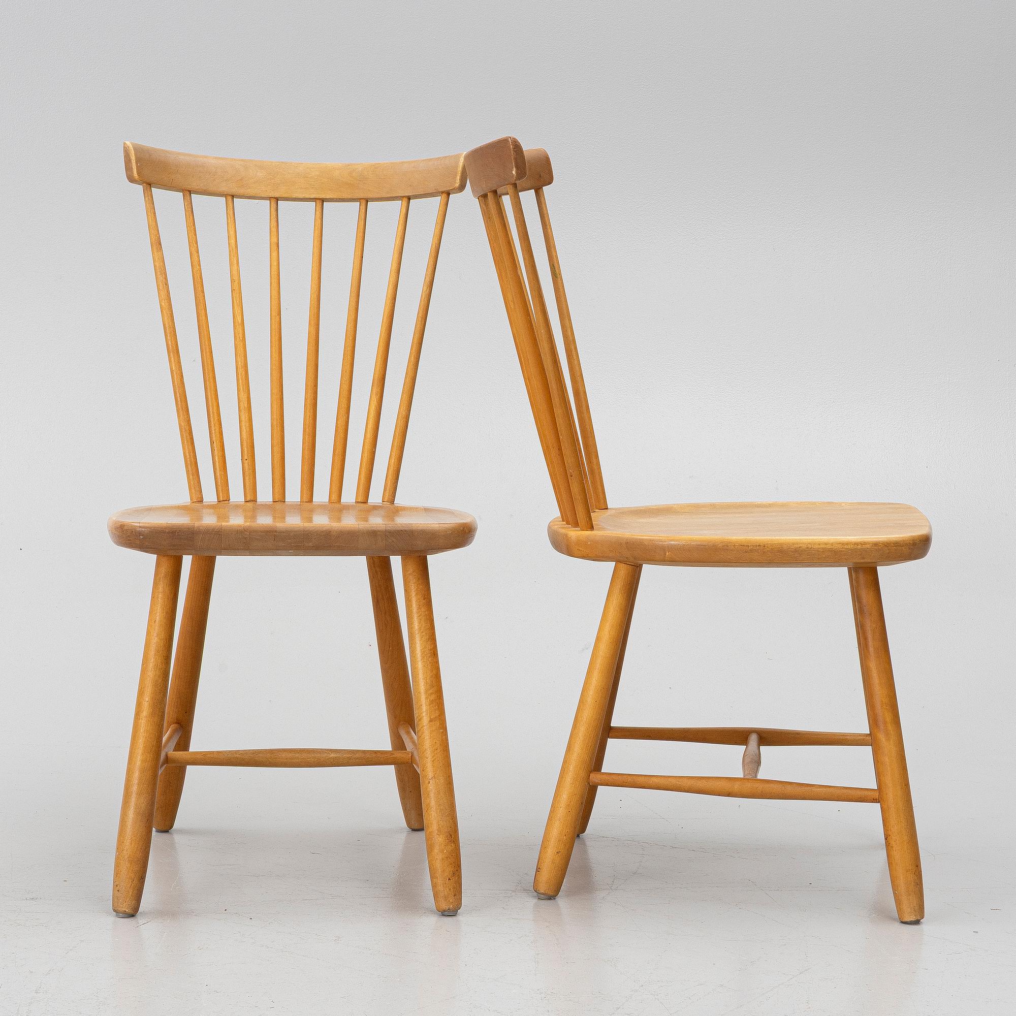 Carl Malmsten, Stolar, 4 st, "Lilla Åland", Stolab, 1900-talets slut.