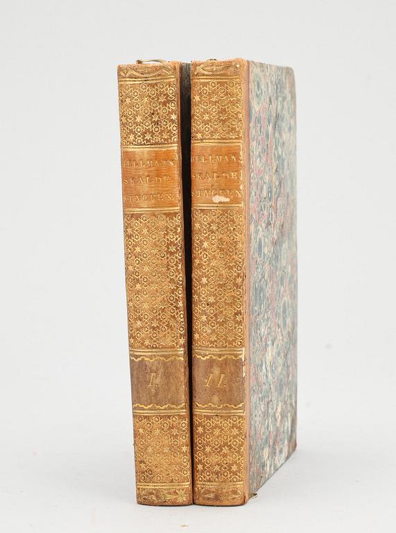 BOK, 2 vol, "C.M. Bellmans skaldestycken efter C.M. Völschows...", Stockholm 1814.