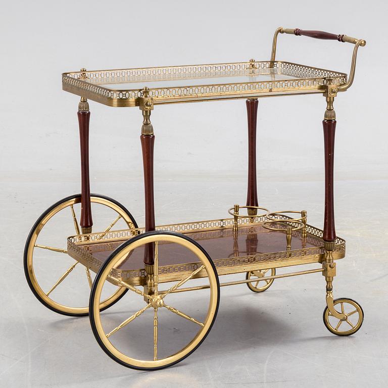 A brass serving trolley, 1960s / 70s.