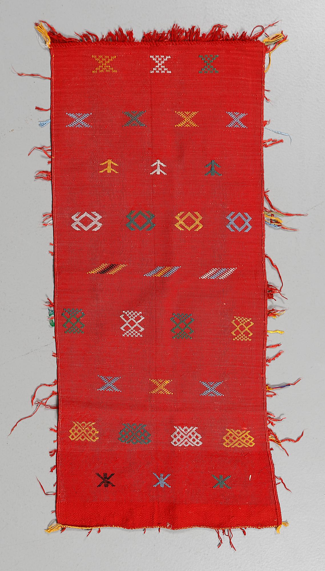 MATTOR, 2 st, silke, Kelim, Nordafrika, sent 1900-tal.