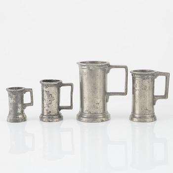 A set of 9 measurments wherof one Brenu, France, late 19th century.