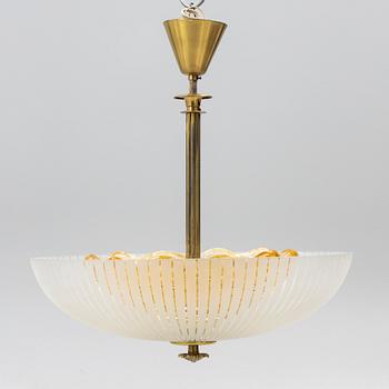 Ceiling lamp, Orrefors, mid-20th century.