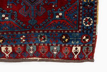 An antique Sivas Yastick rug, central Anatolia, c. 125 x 104 cm.
