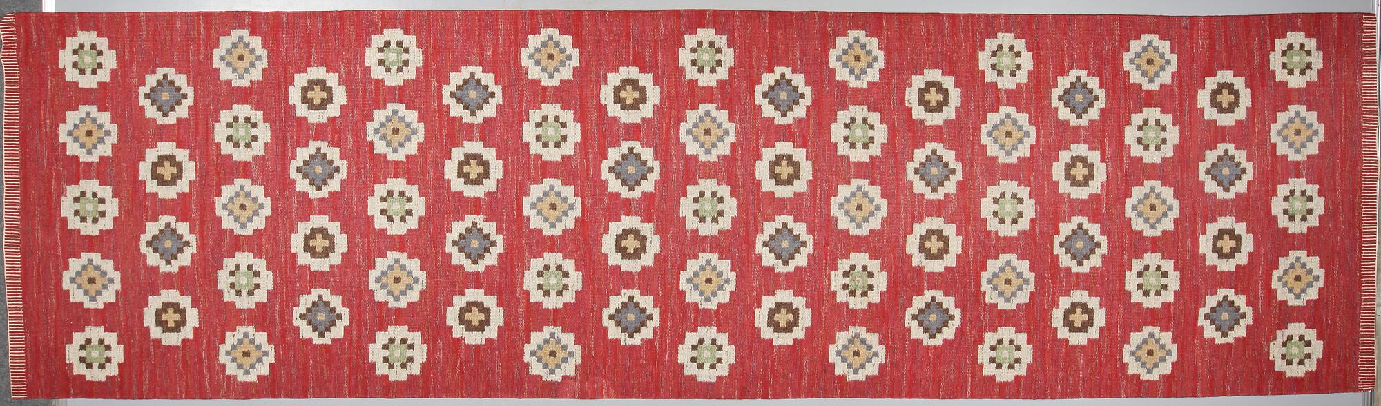 GALLERIMATTA, rölakan, Klockaregårdens Hemslöjd, signerad KH, 440 x 122 cm.