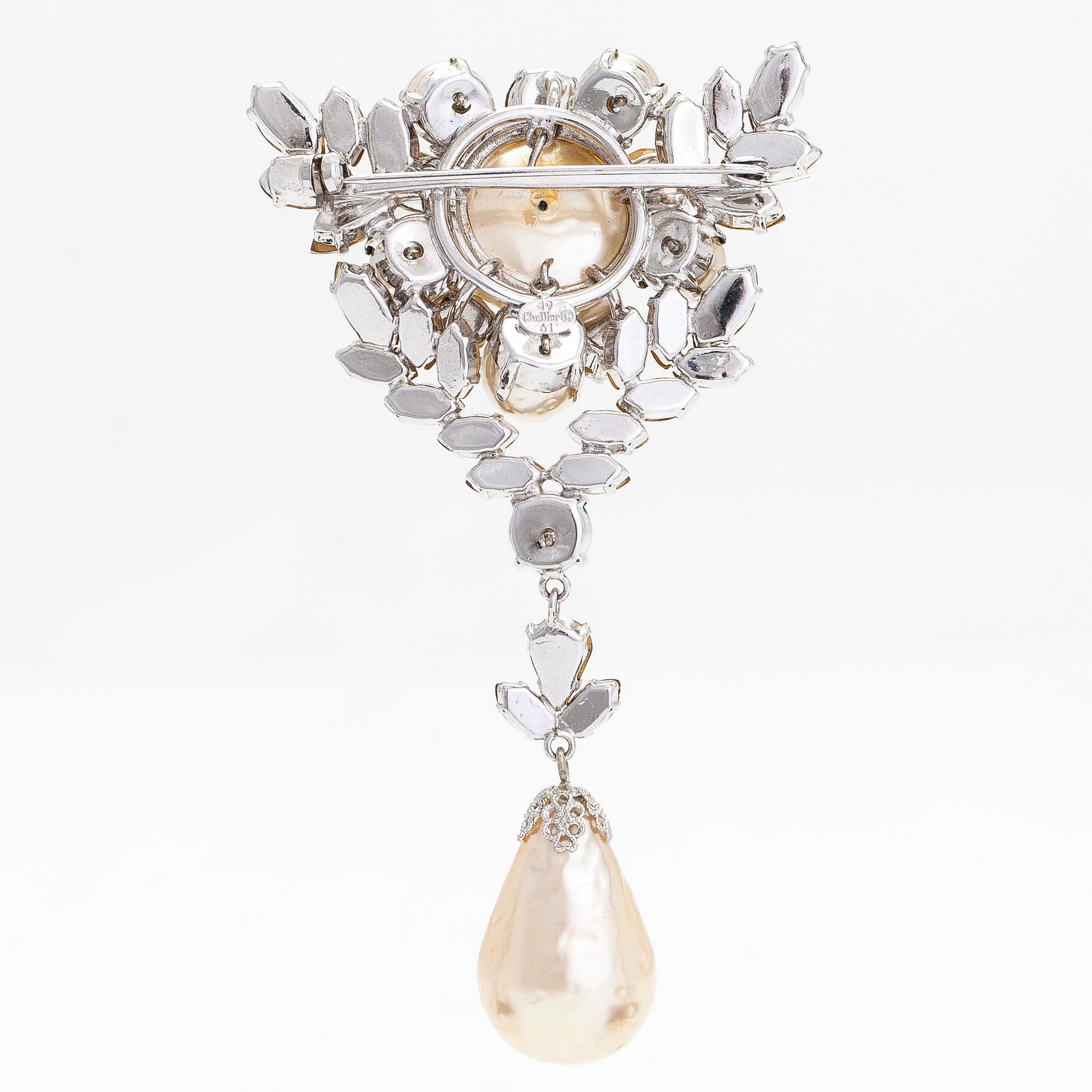 Christian Dior, a costume jewellery brooch, 1961.