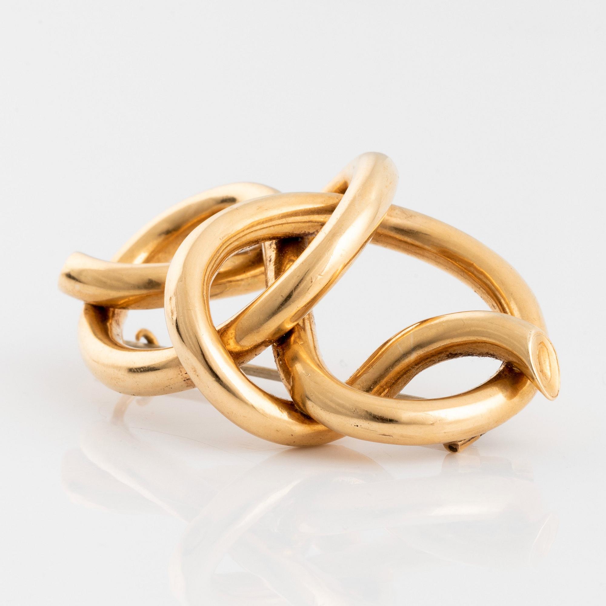 Brosch 18K guld, G. Möllenborg.