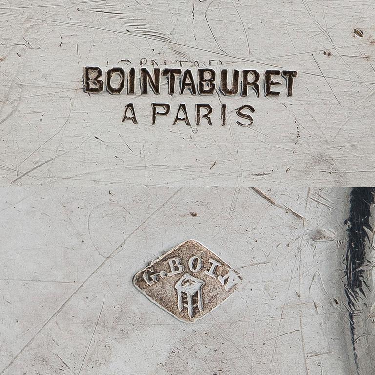 A pair of Boin-Taburet silver sauceboats, Paris 1870s-90s.