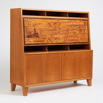 Otto Schulz, a bar cabinet, 'Göta kanal', Boet, Gothenburg, 1940s.