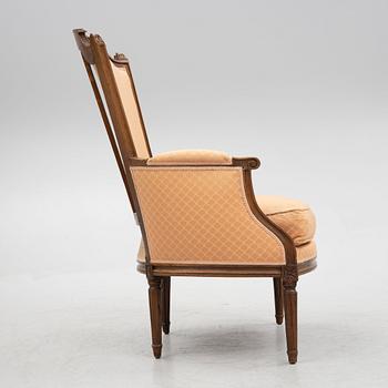 Bergère, Louis XVI, probably by Martin Jullien, master in Paris 1777.