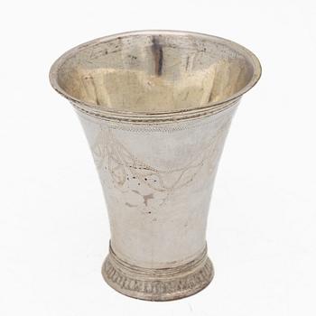 A Swedish silver beaker, mark of Nils Hoffsten, Stockholm 1796.