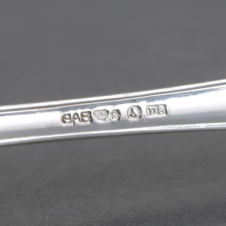 BESTICKSERVIS, 36 delar, silver, "Vasa", GAB, Stockholm 1927-1931. Total vikt ca 1705 gram.