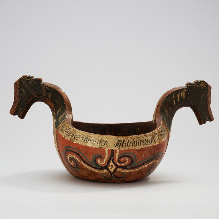 A Norwegian bowl dated 1832.