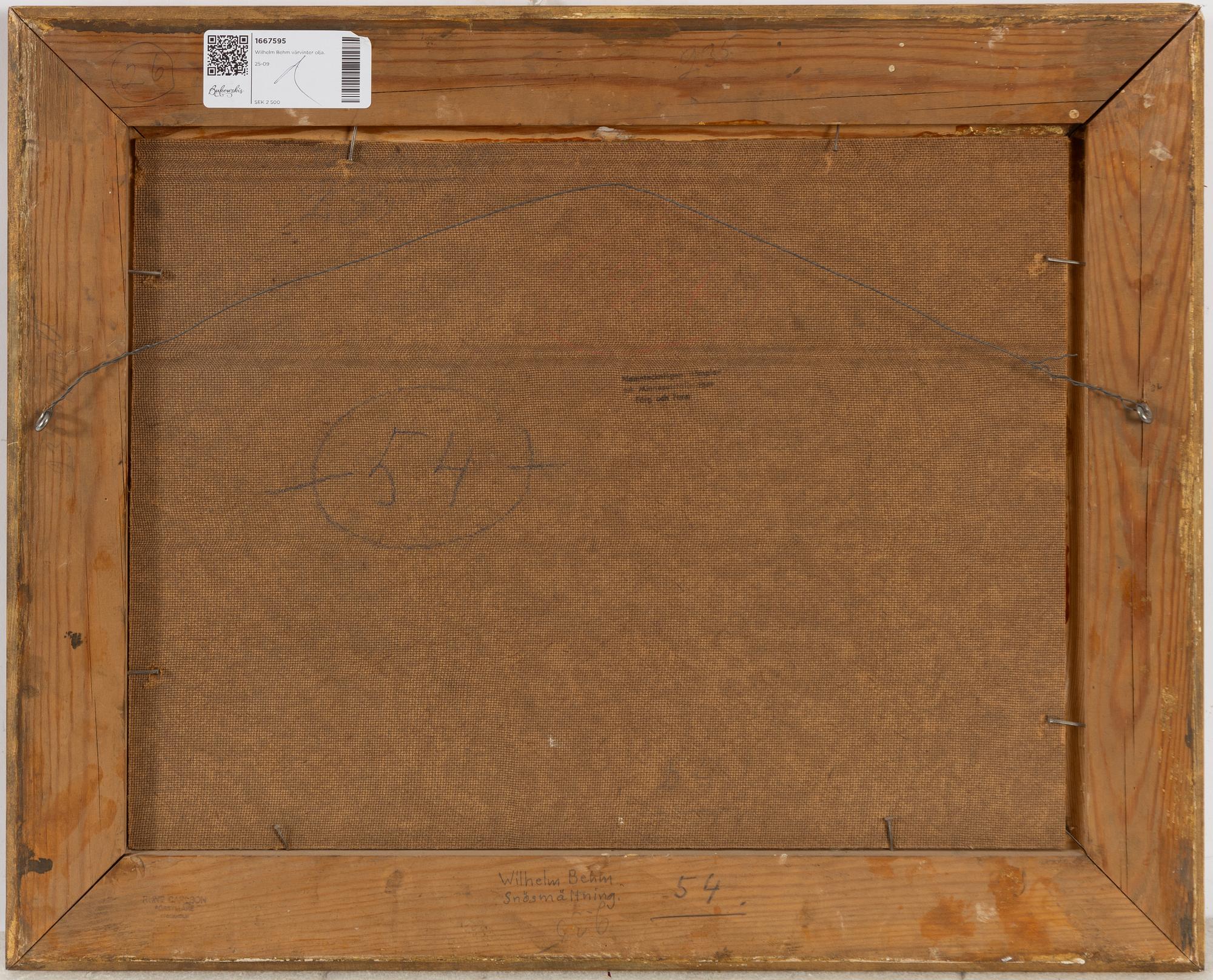 Wilhelm Behm,"Snösmältning".