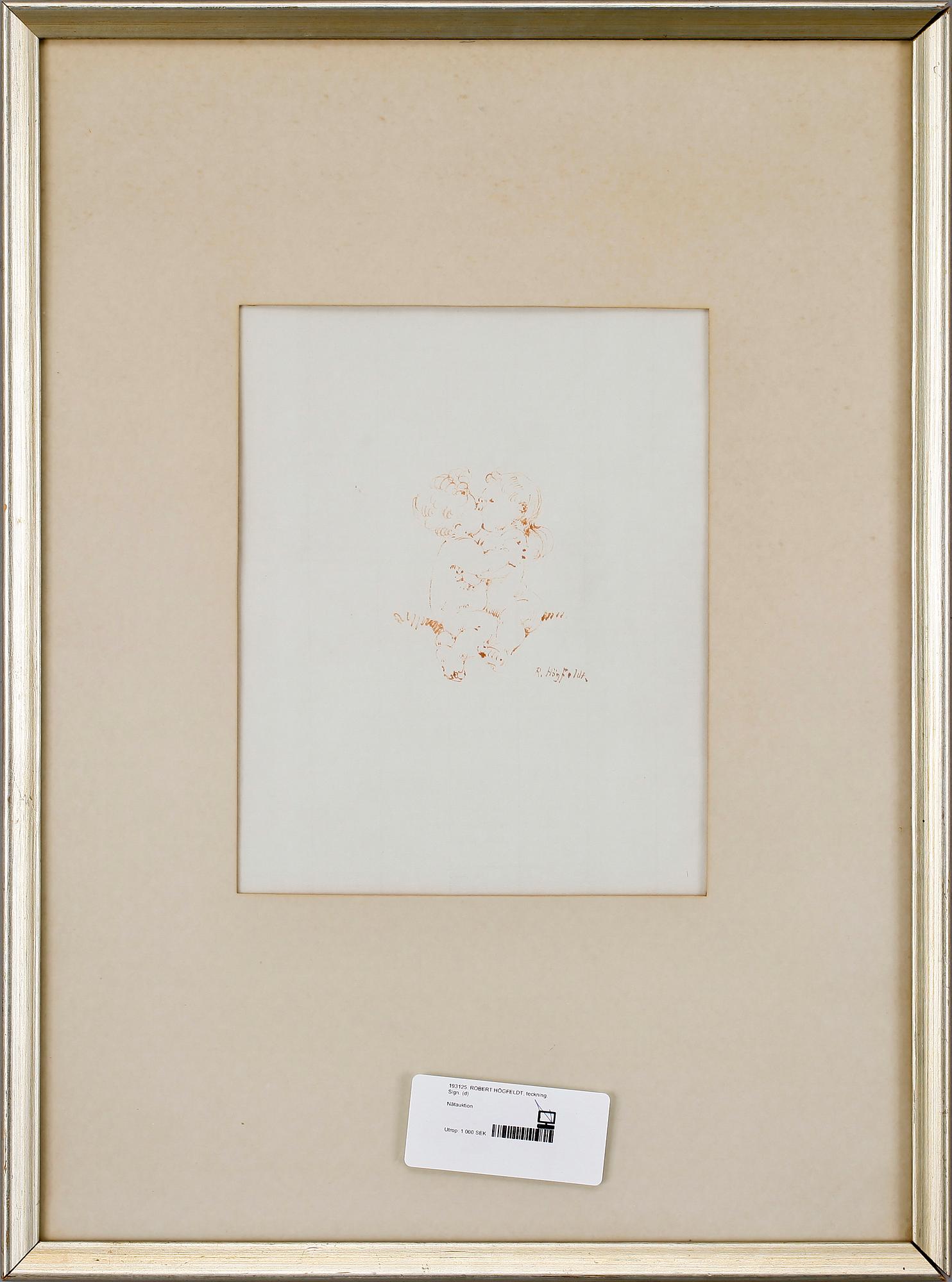 ROBERT HÖGFELDT, teckning. Sign.